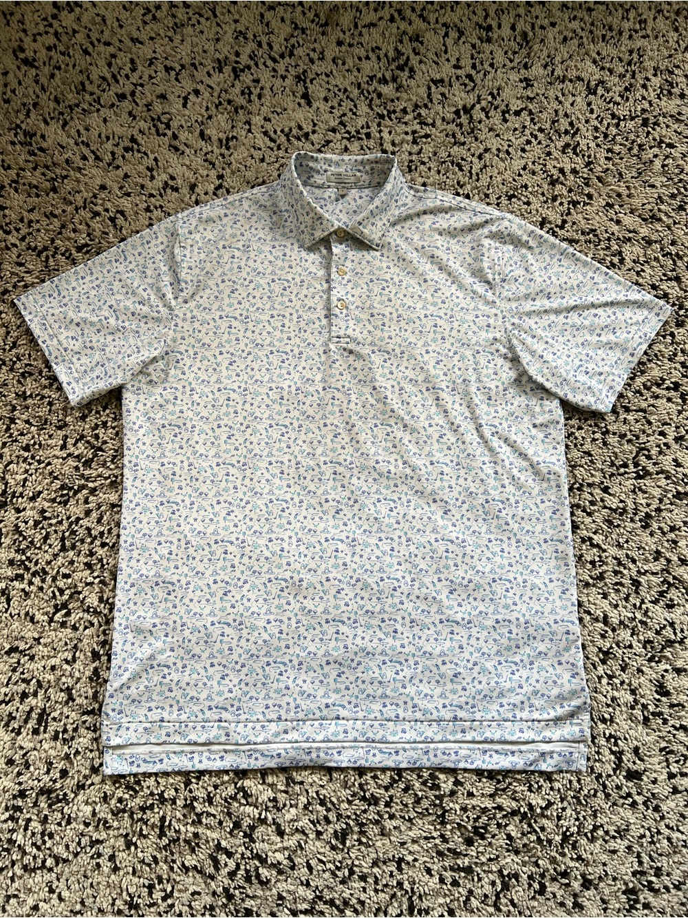 Peter Millar Summer Comfort Polo Shirt Caddy shack Fairway Free For All Large